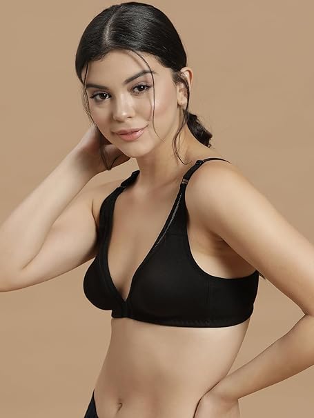 Clovia Women’s Cotton Non-Padded Wire-Free Casual T-Shirt Bra – Everyday Comfort Fit